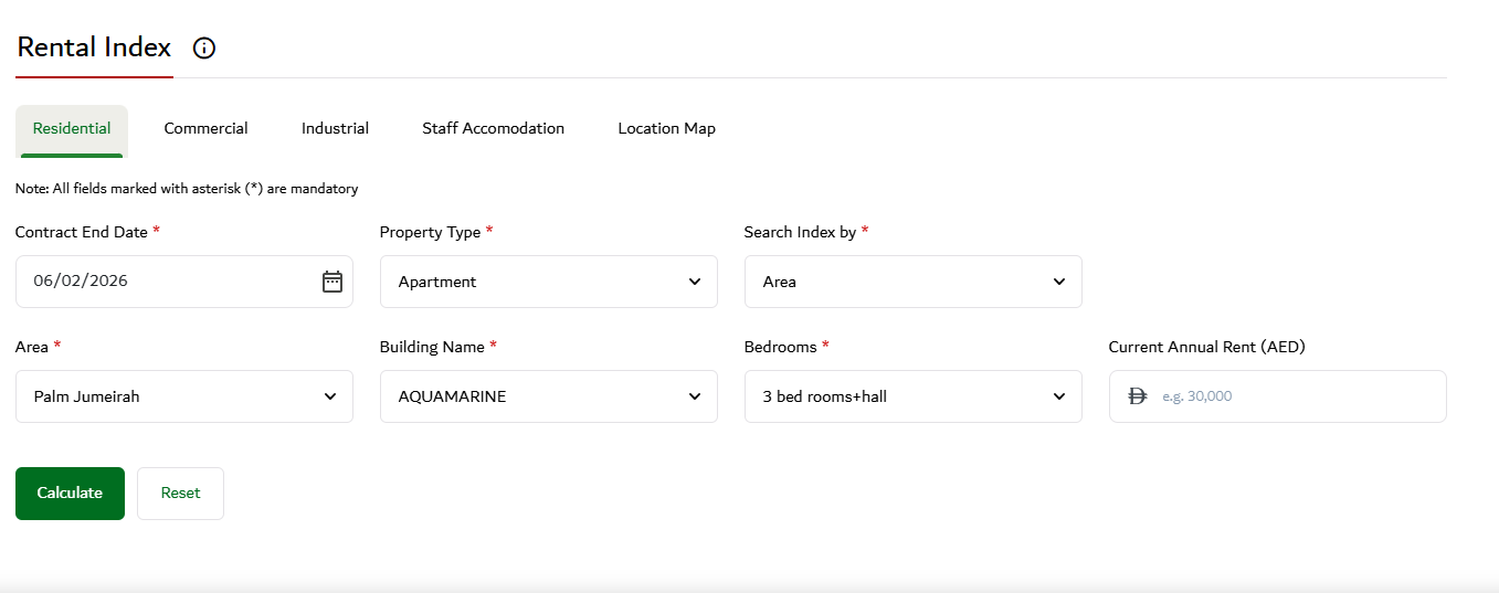 Get the accurate rent with DLD smart rental index