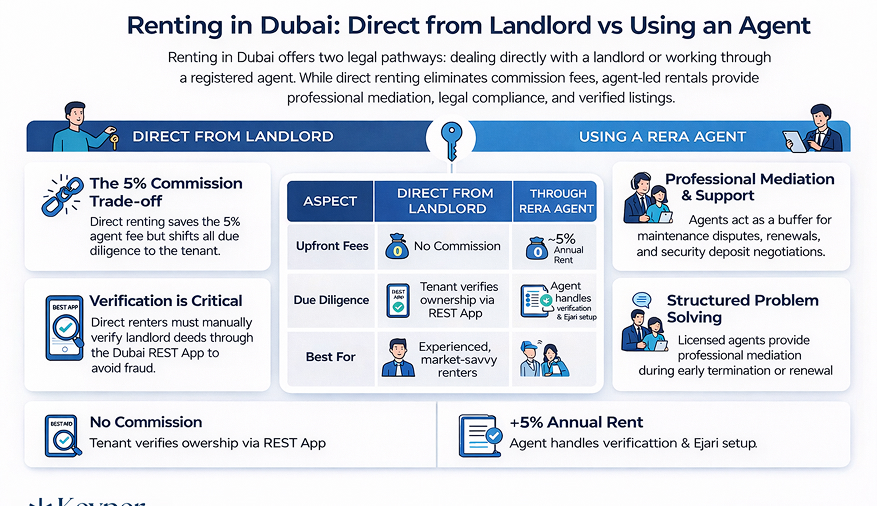 Renting directly vs via an agent