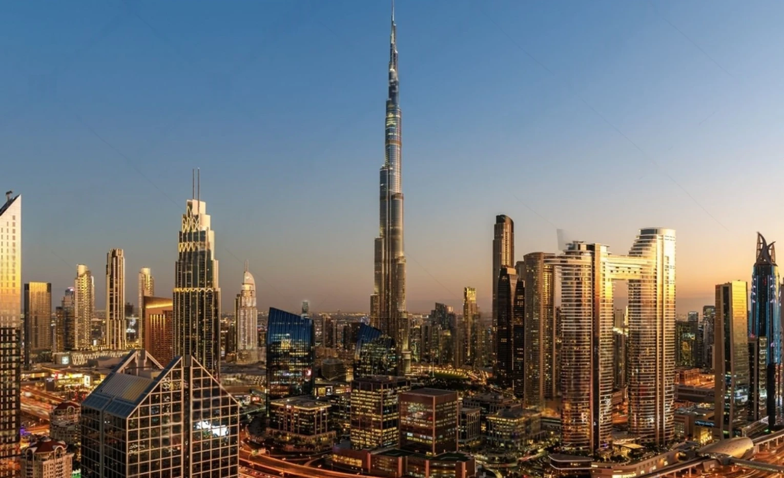 Night View of Downtown Dubai