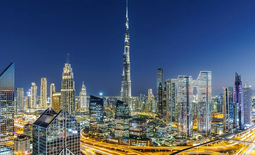 Downtown Dubai near metro station
