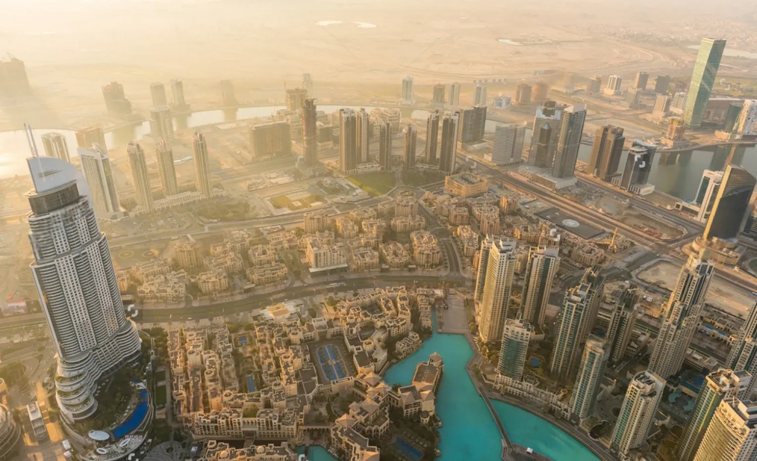 morning overview of Downtown Dubai