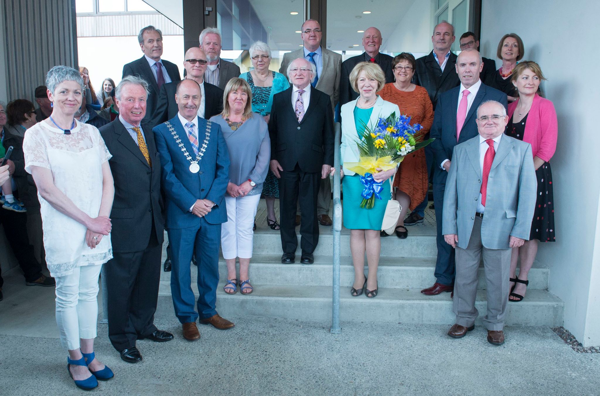 President Michael D. Higgins and Sabina Higgins at the official opening of Uillinn West Cork Arts Centre, June 2015