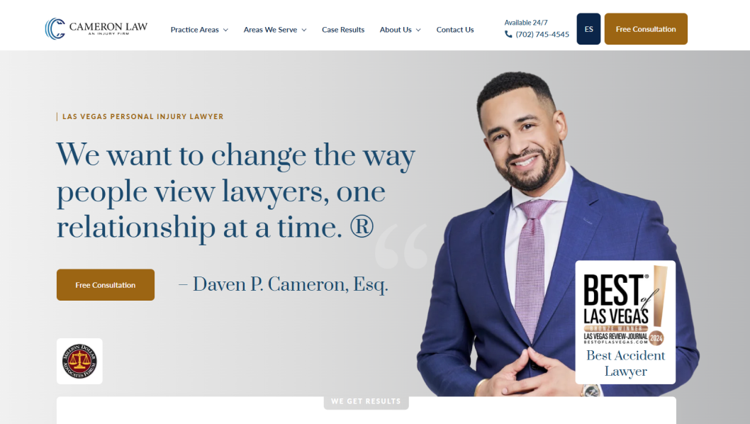 Website after