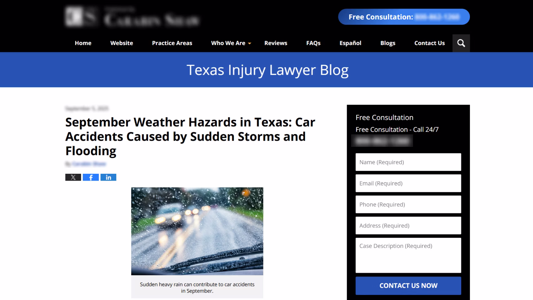 legal website with structured content