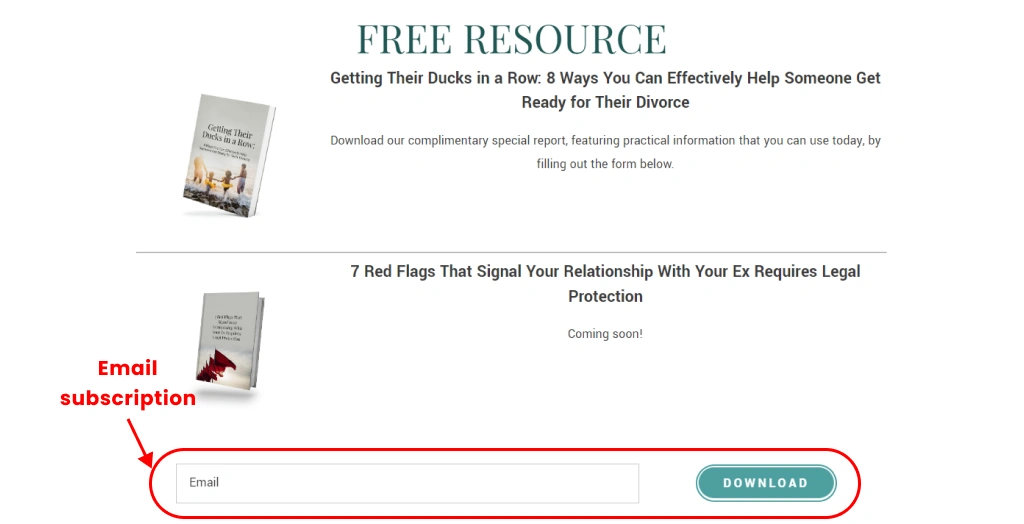 Free resources for subscription