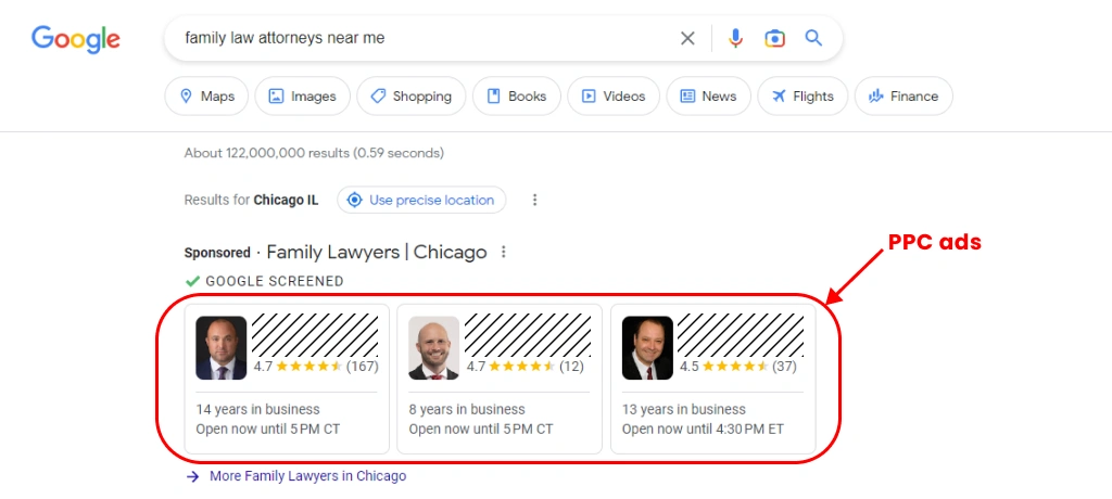 Family lawyers PPC