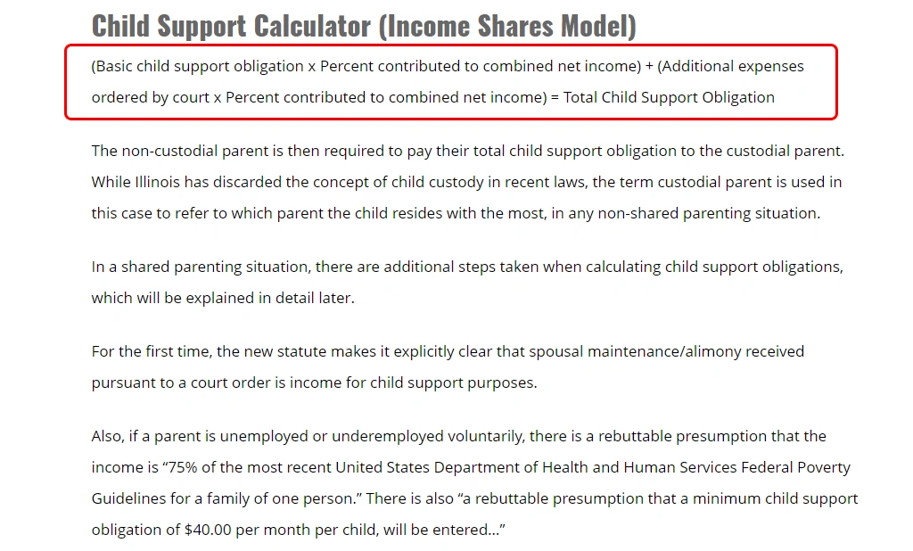 Child support calculator