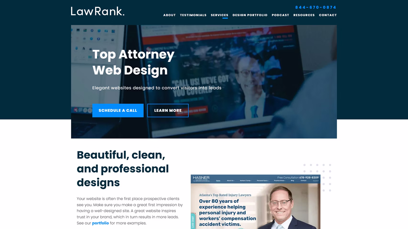 Lawrank web design