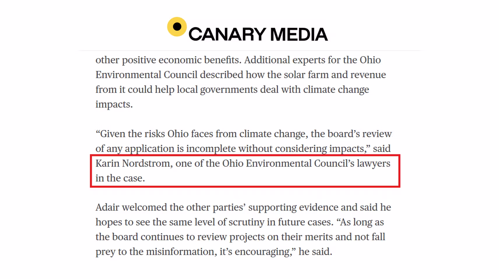 article by Canary Media