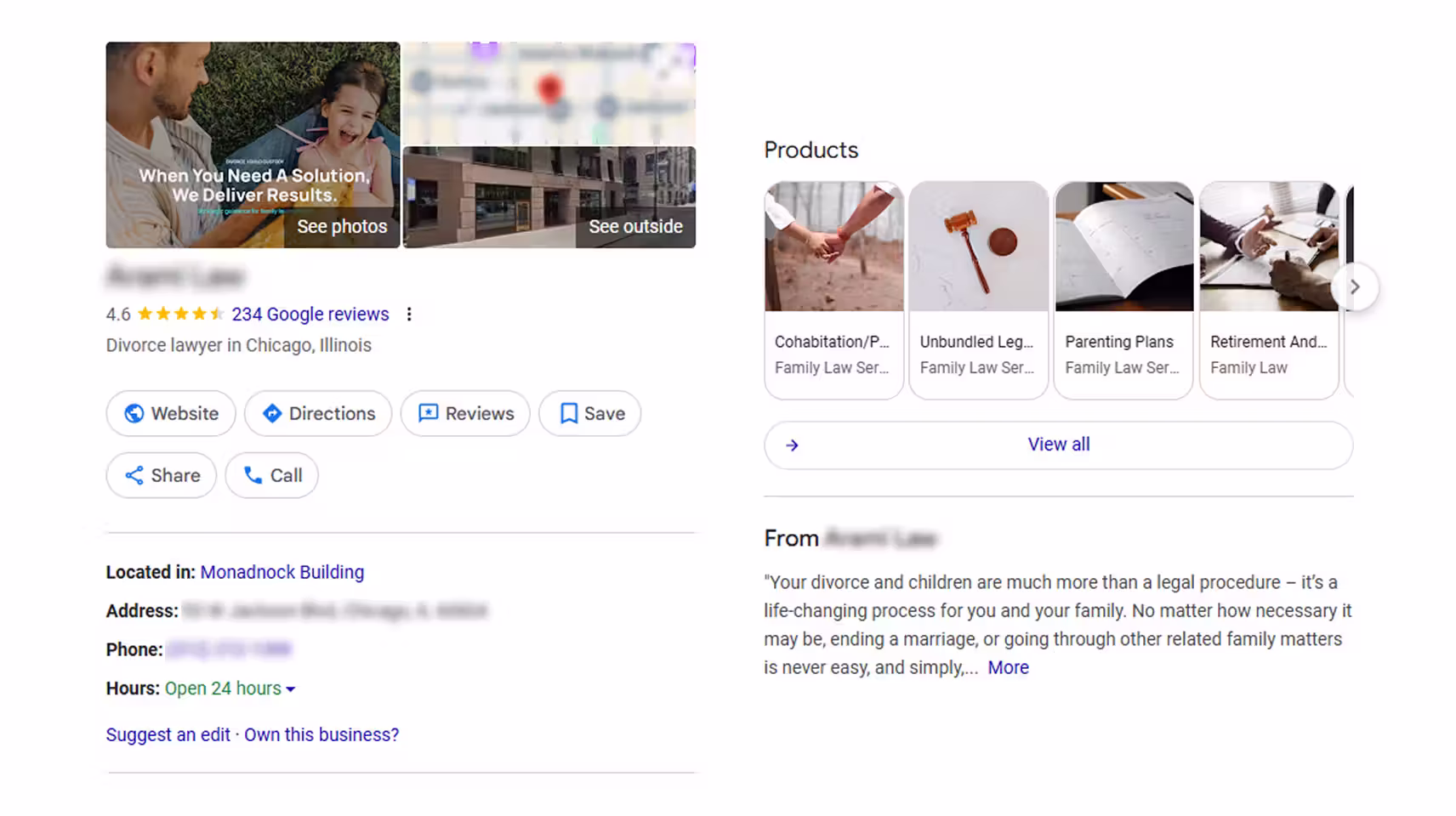 Google Business Profile example