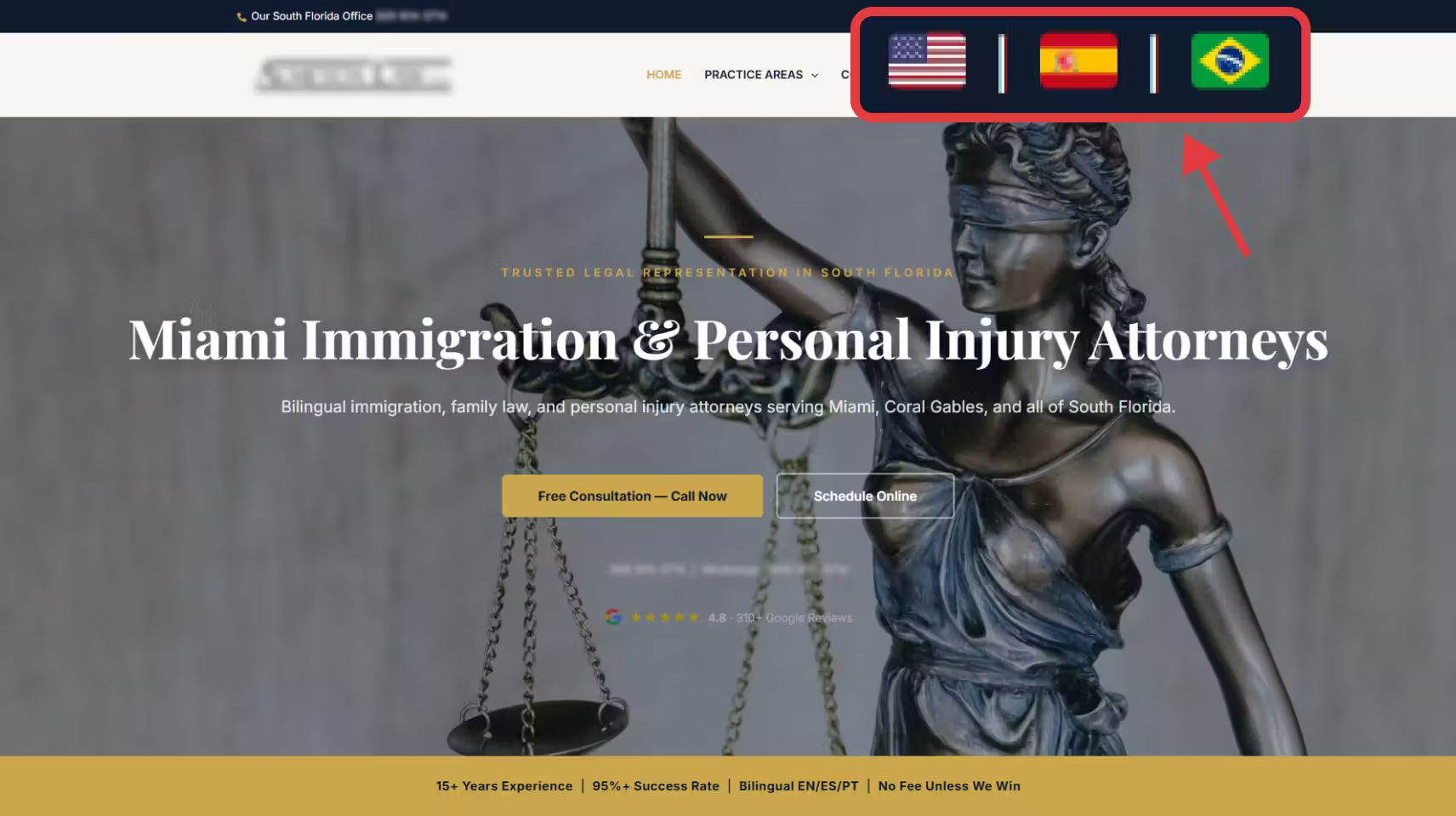 multilingual website for Immigration