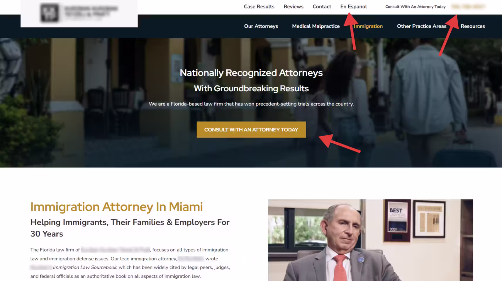 Immigration Law Firm Website