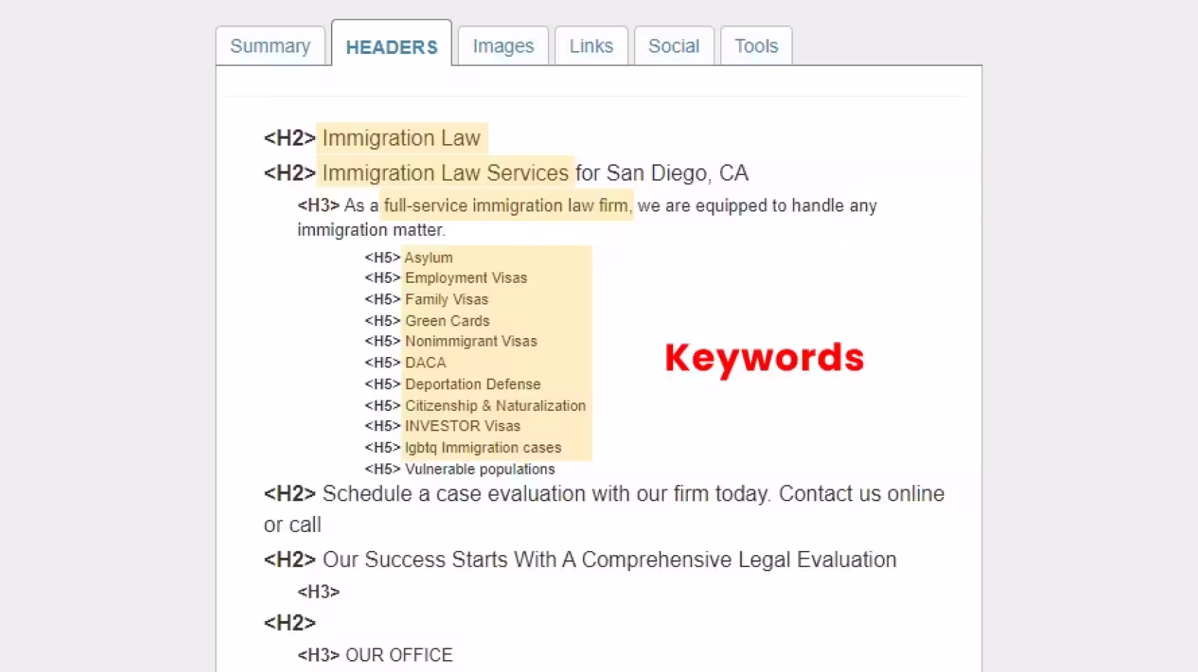 On-Page Optimization for Immigration Law Firms
