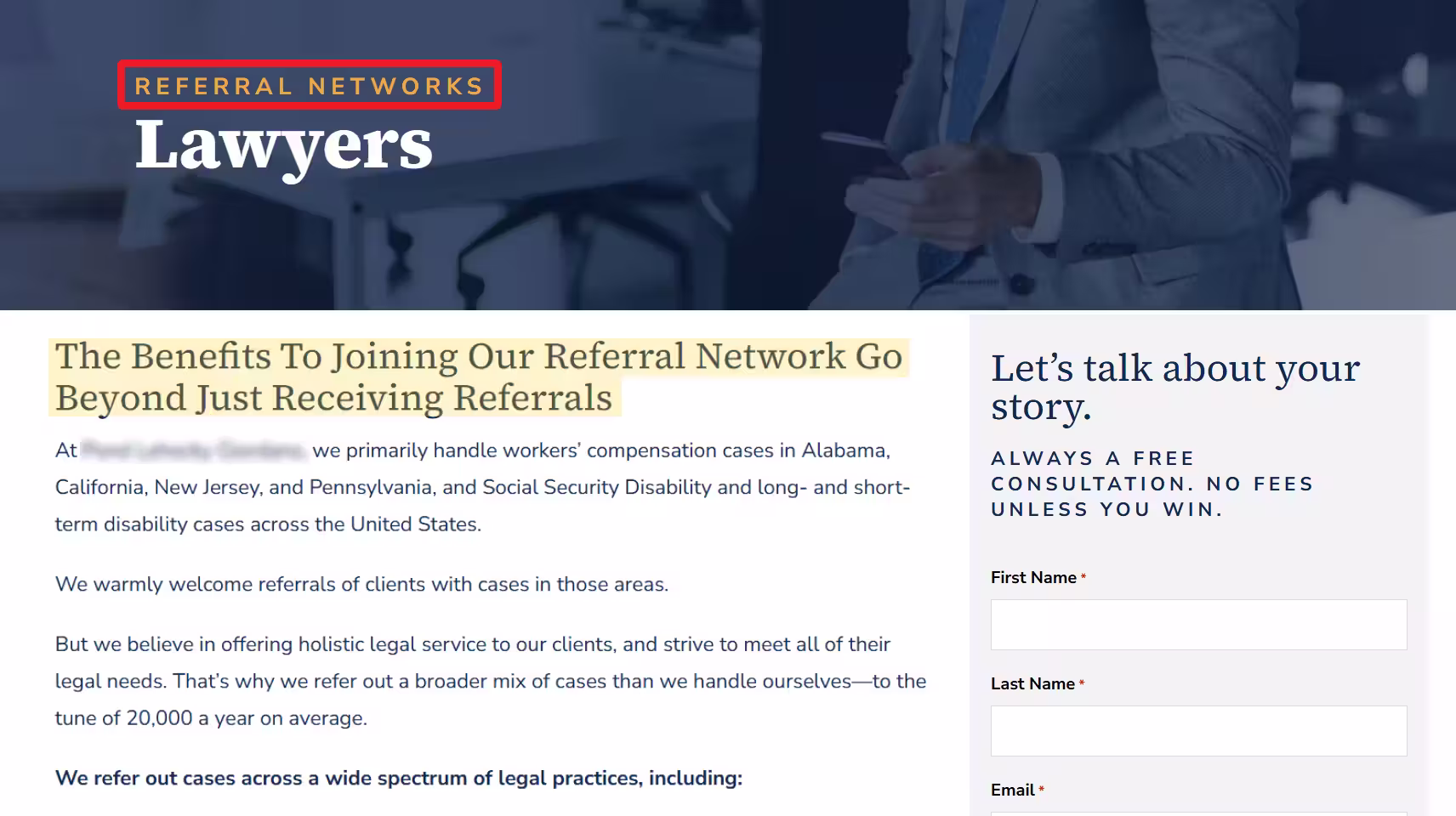 Legal Network Partnerships Mass Tort