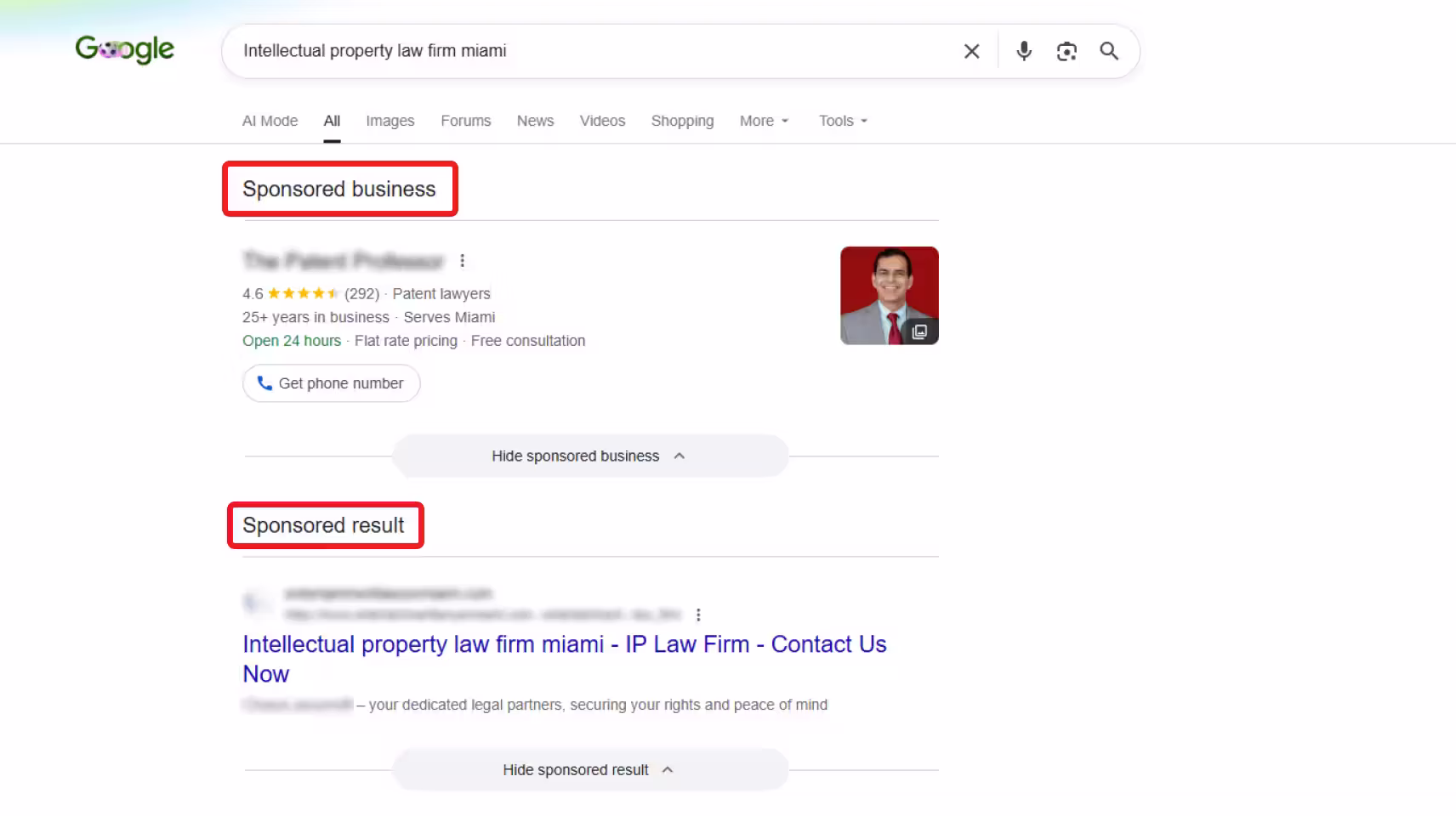 Google Advertising for IP Law Firms
