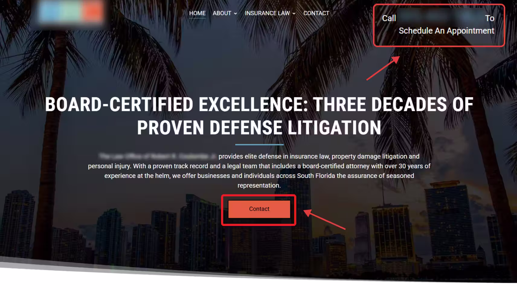 Insurance Law Firm Website