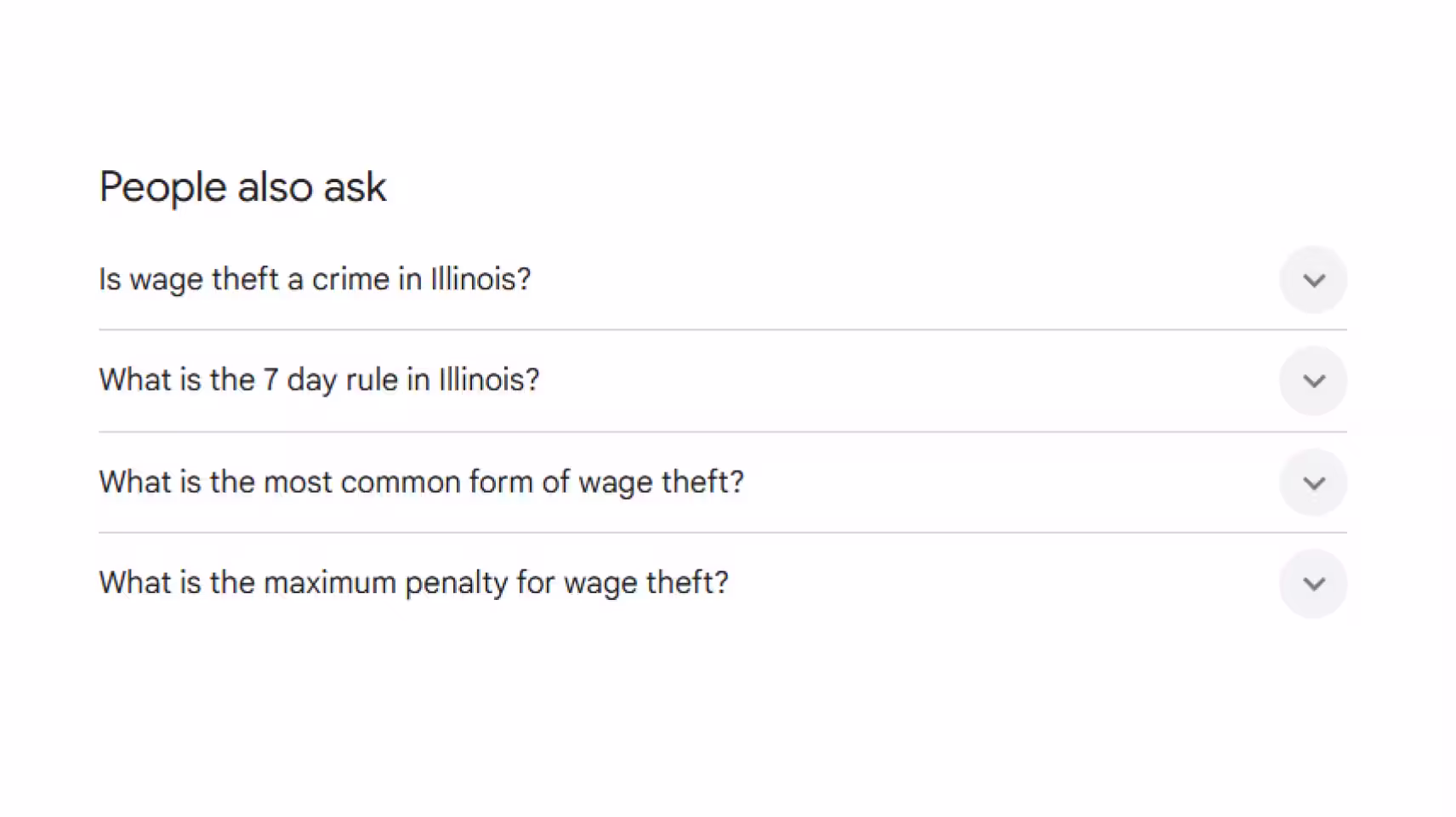 Google's People Also Ask box Employment Law SEO