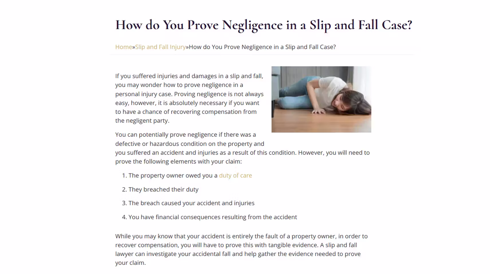 Premises and Property Liability Blog Topic