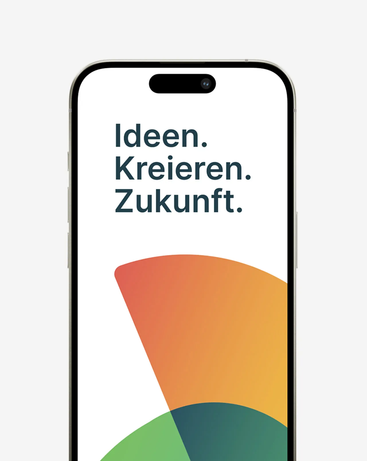 Smartphone mit Claim der planval inszeniert