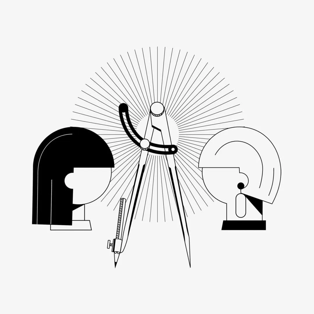 Abfolge diverser Vektor Illustrationen für den Jahresbericht