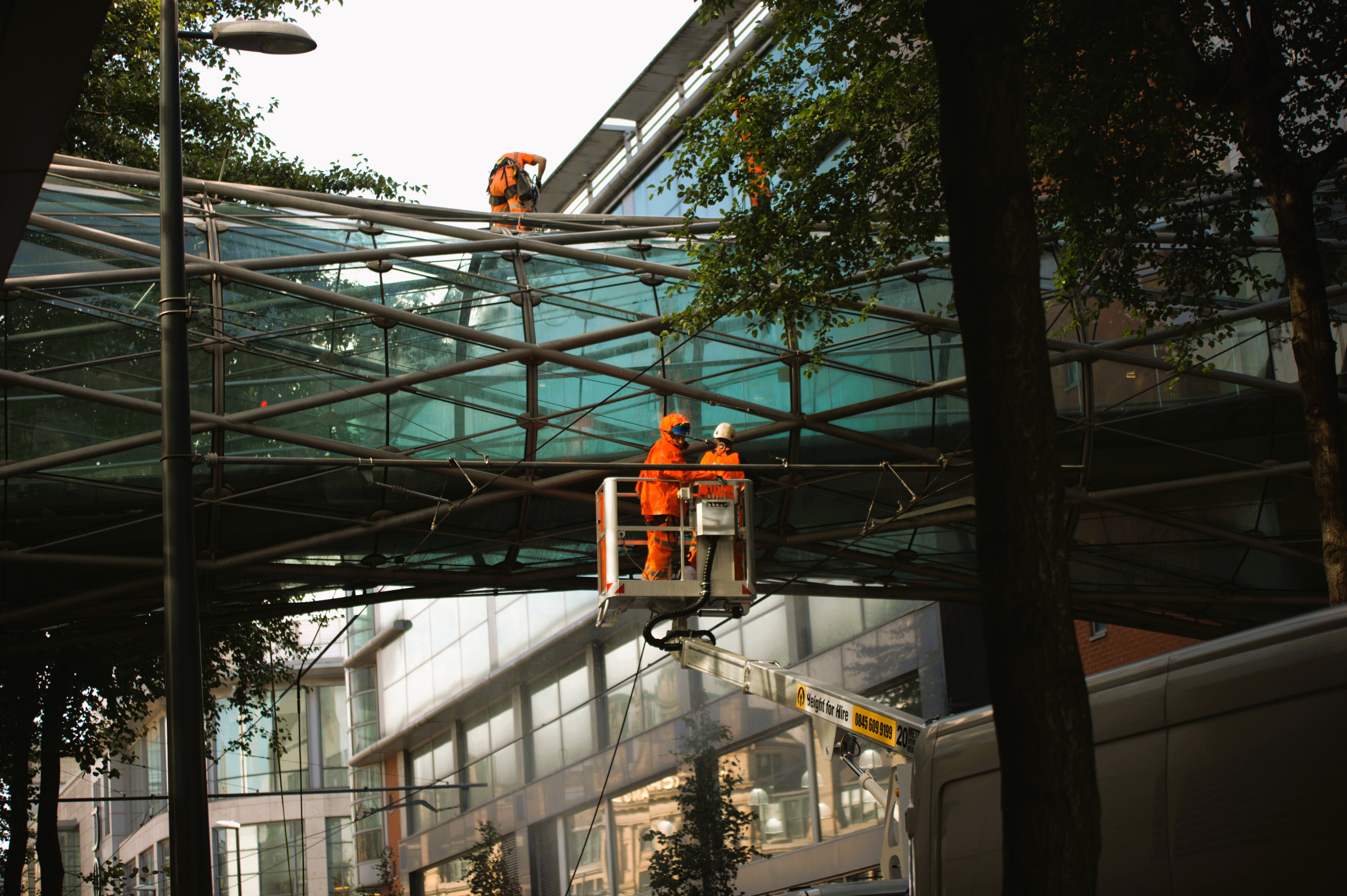 MEWP Cleaning of Arndale in Manchester