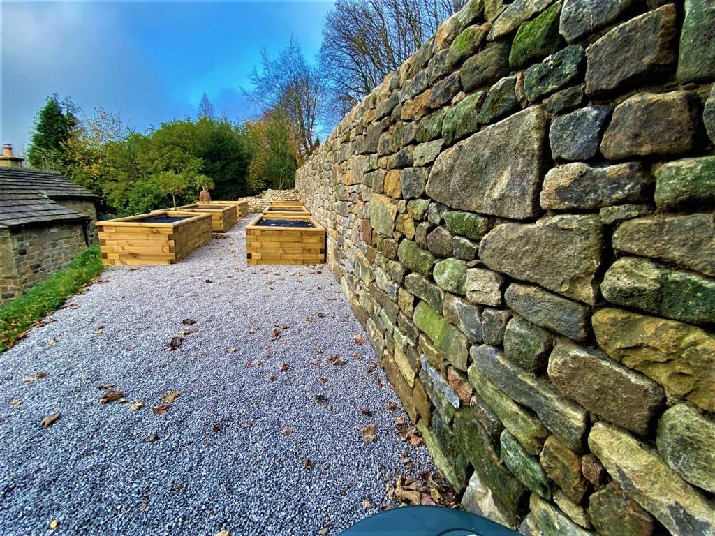 completed retaining wall rebuild