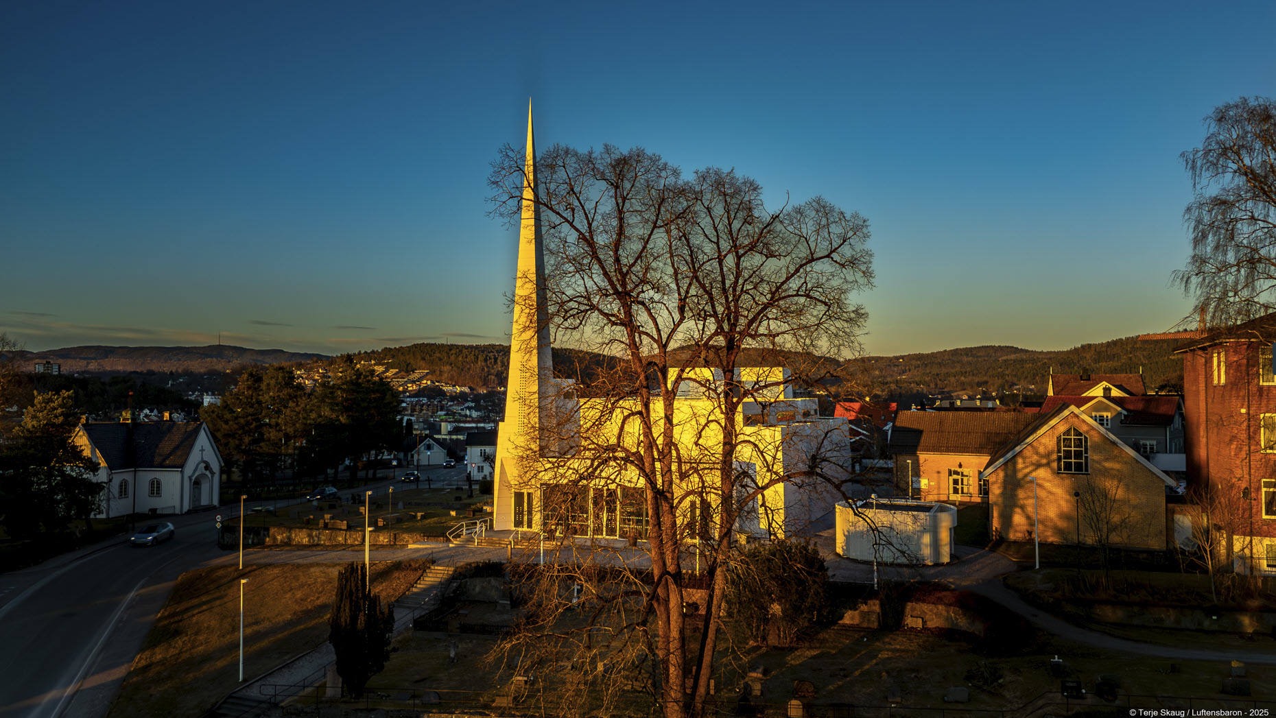 porsgrunn solnedgang