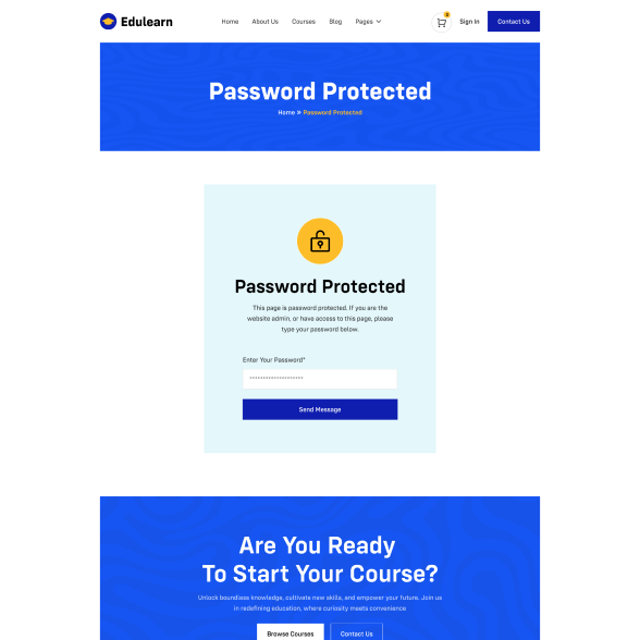 password protected image