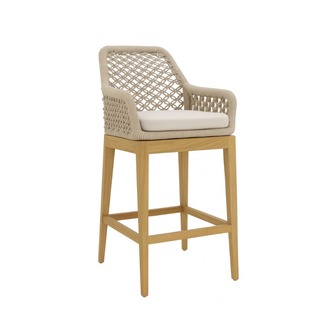 Banqueta Luna (TR Macramê) - Com Braço