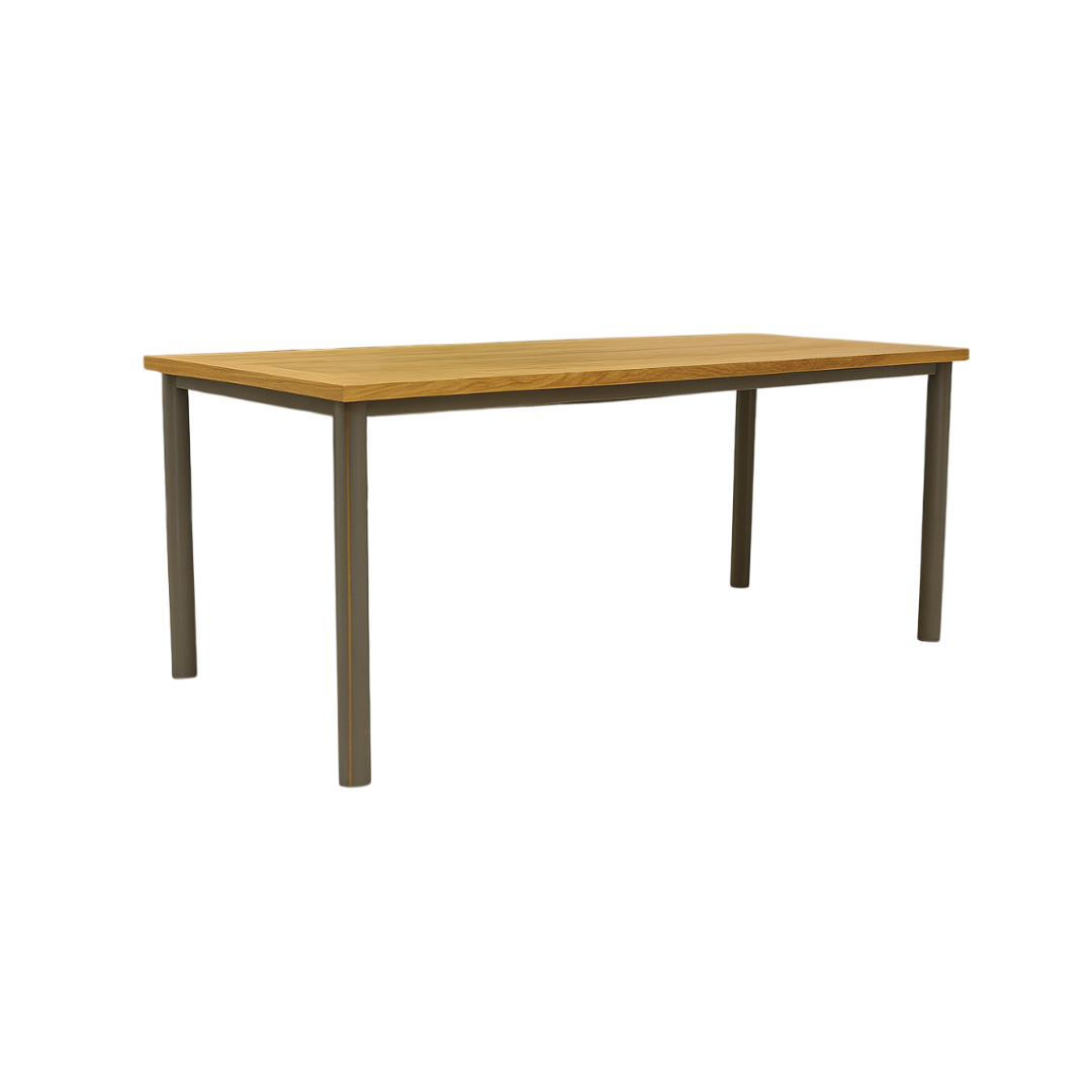 A Mesa Retangular Marbella combina resistência e sofisticação em um design atemporal. Sua estrutura em alumínio tubular com pintura eletrostática garante durabilidade, enquanto o tampo ripado em madeira Freijó valoriza o visual natural. Os detalhes nos pés em Freijó completam o conjunto com elegância e equilíbrio.