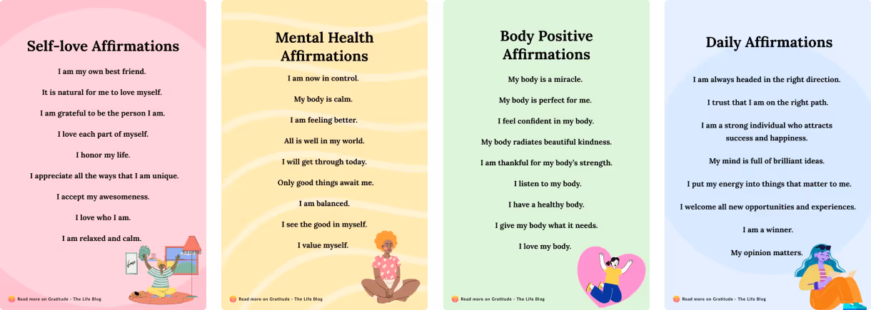 Affirmations and quotes