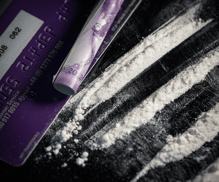 Cocaine on the table