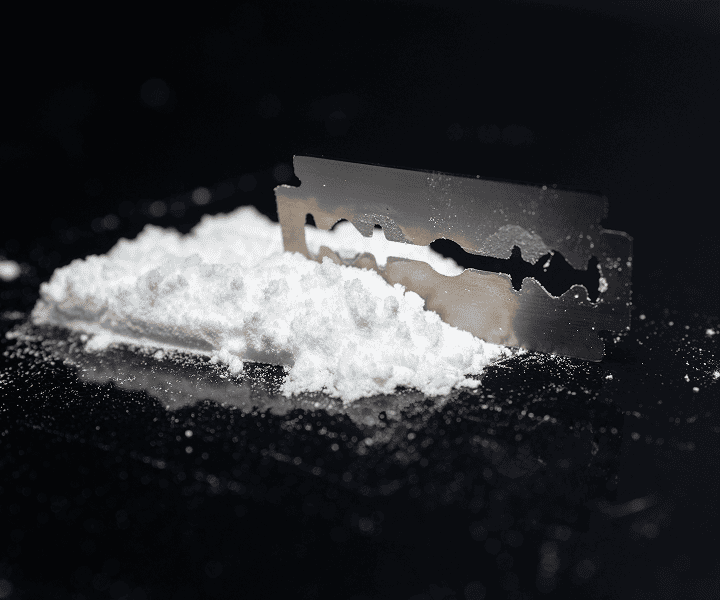 Cocaine on the table