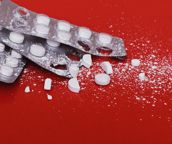 Pills on the table