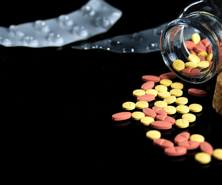 Pills on the table