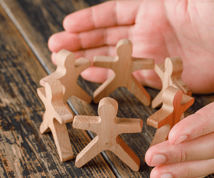 Hands holding some toys