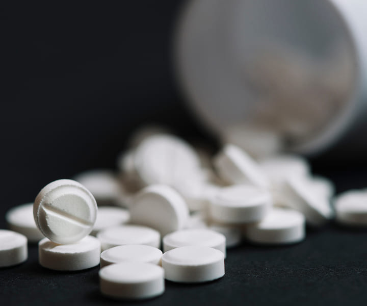 Pills on the table