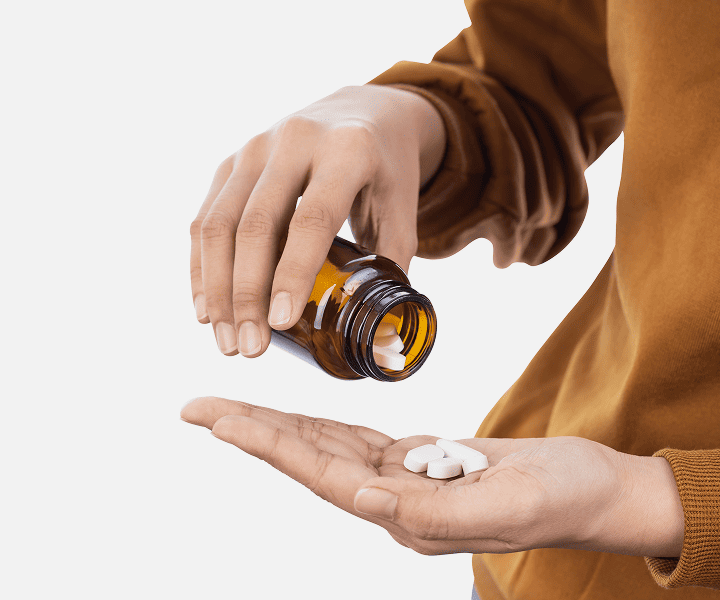 Man taking pills