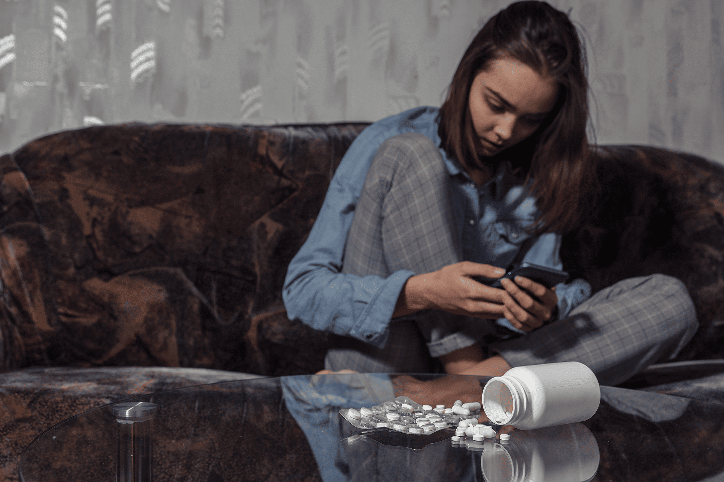 Woman after taking the Benzodiazepines