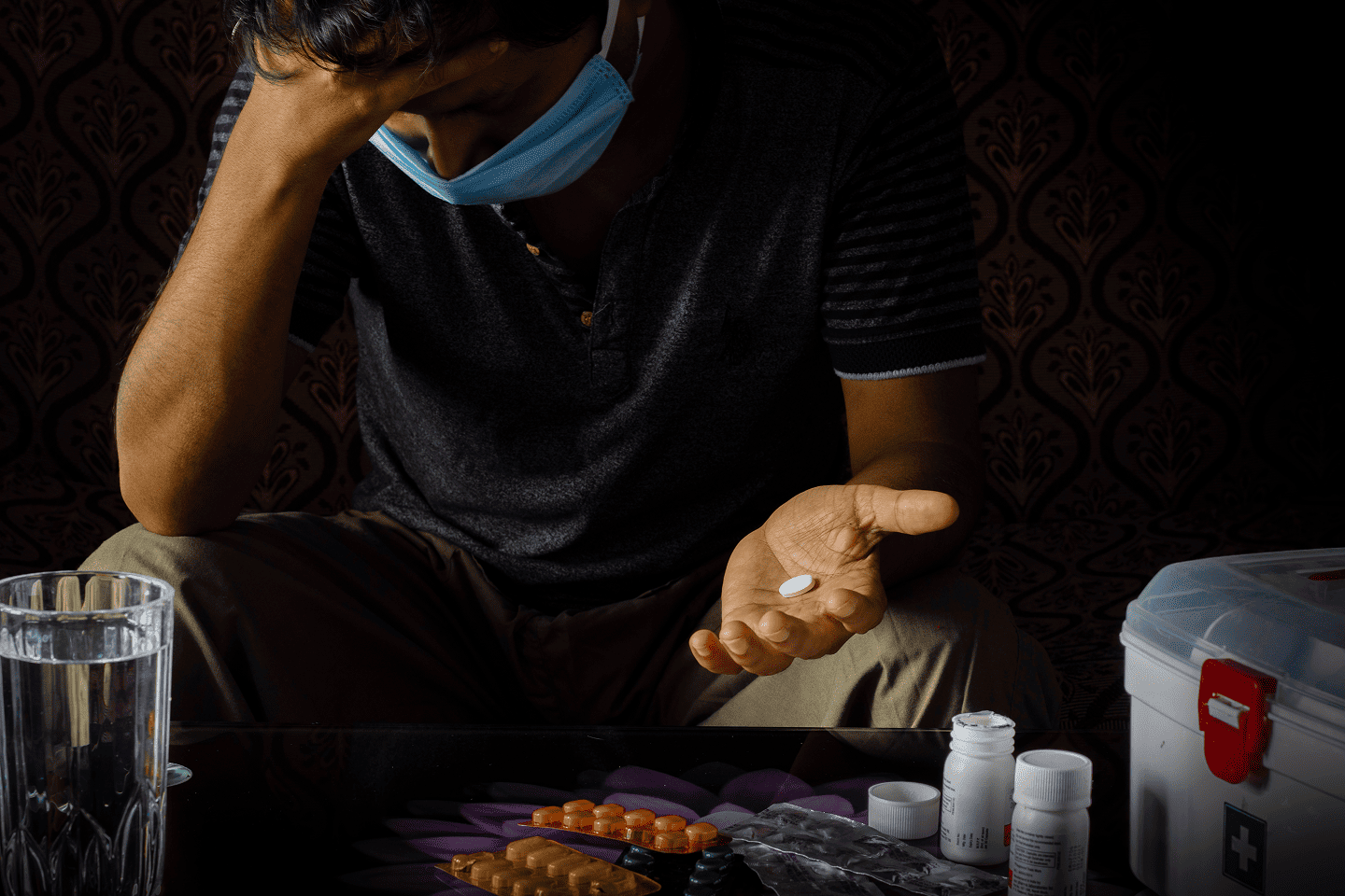 Man taking Valium