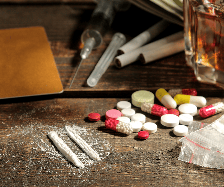 A lot of drugs on the table