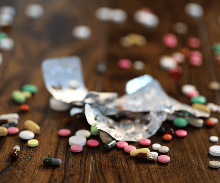 A lot of drugs on the table