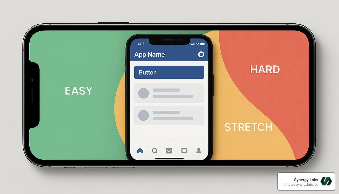 Mobile app interface showing thumb zones and navigation elements - user experience in mobile apps Mobile app interface showing thumb zones and navigation elements - user experience in mobile apps