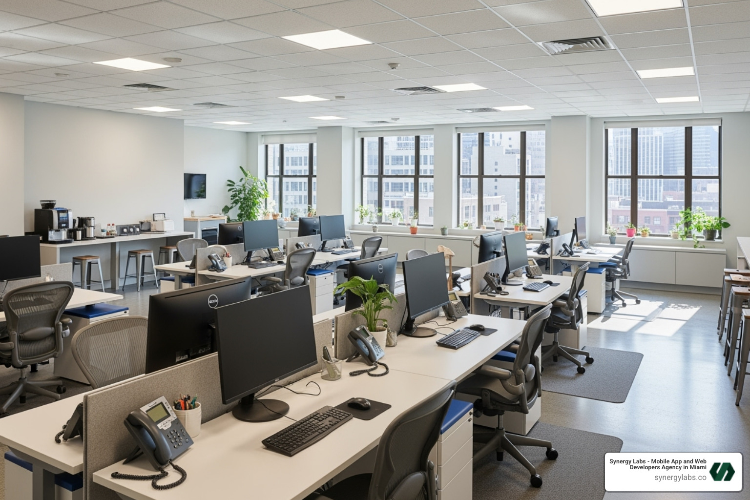 of a modern, affordable office space in Phoenix - Cost advantages of Phoenix vs Silicon Valley for Mobile Dev Companies