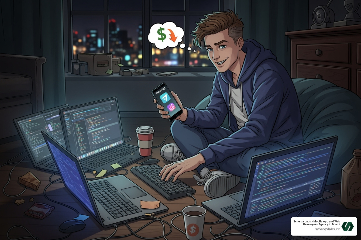 AI interface assisting with code or marketing copy - How Influencers Like Nikita Bier Launch Viral Apps on a Budget