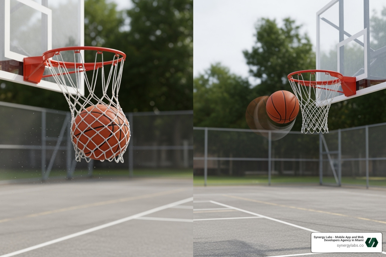 side-by-side comparison showing improved physics in Sora 2 - Sora 2 API Explained: What Developers Can Do Now & What's Next