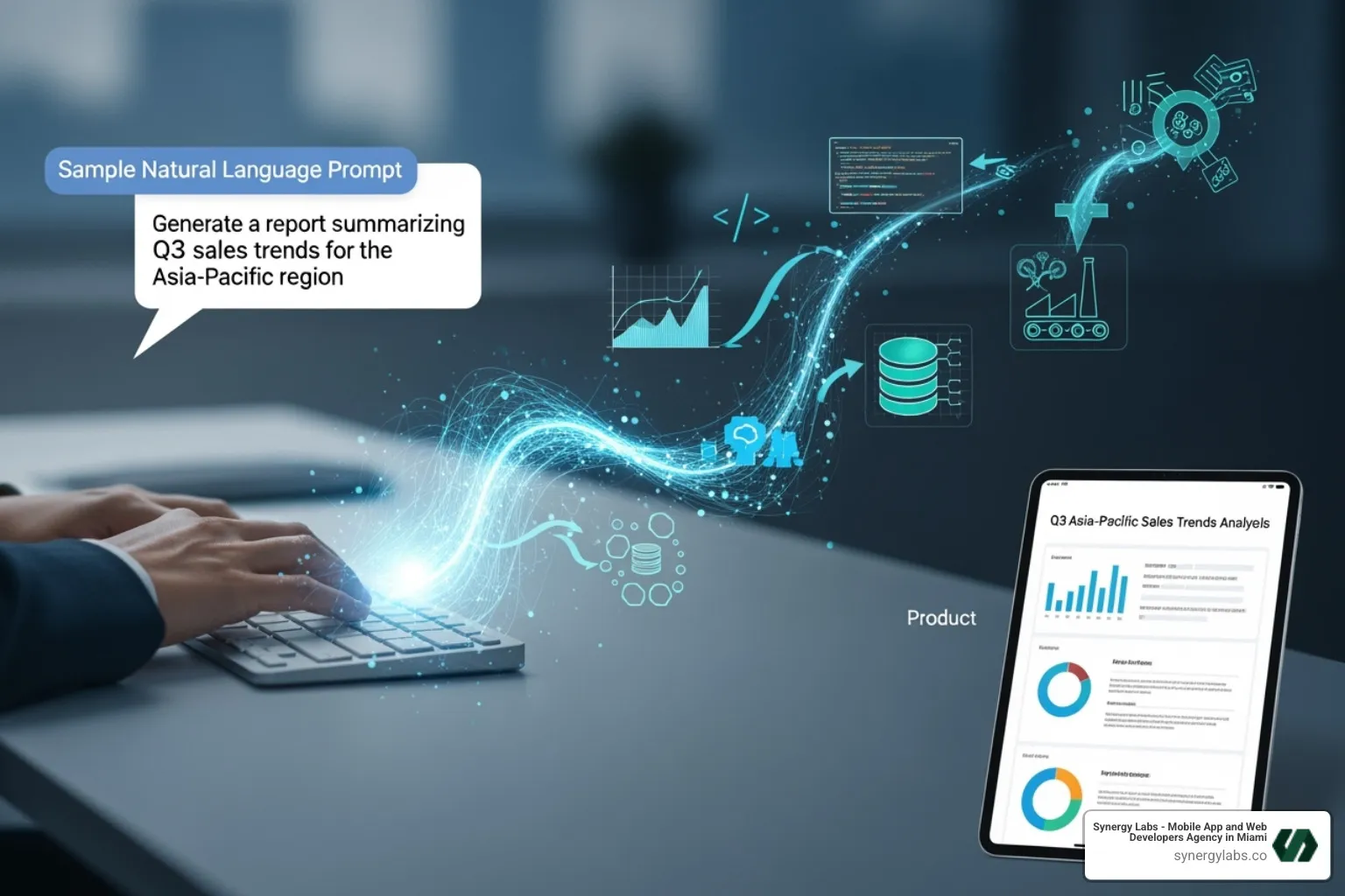 Technical workflow from prompt to deployed app - From Prompt to Product: How Natural Language Systems Work