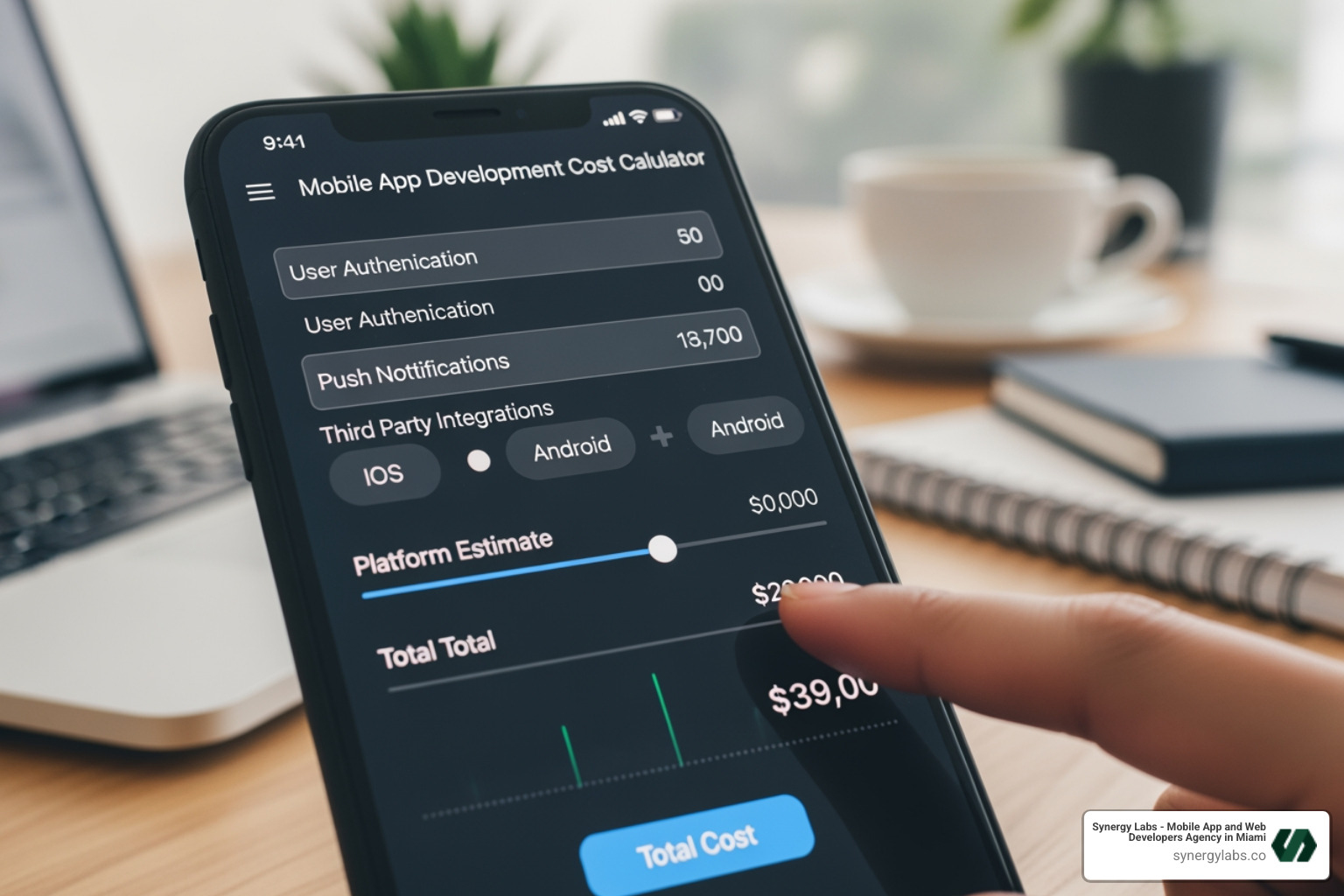 person using an app cost calculator on a tablet - From Budgeting to Launch: How to Use a Mobile App Development Cost Calculator
