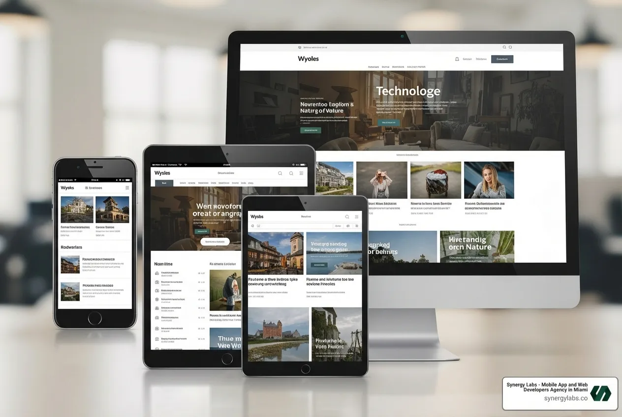Website adapting across mobile, tablet, and desktop screens - Design-Focused Development Platforms in 2026 Website adapting across mobile, tablet, and desktop screens - Design-Focused Development Platforms in 2026