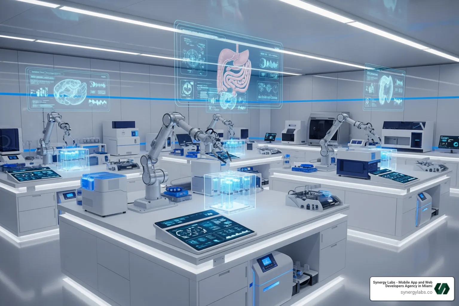 Futuristic medical lab with AI-powered diagnostic tools - Why San Diego Is Emerging as a Hub for App Development and AI Innovation in 2026 Futuristic medical lab with AI-powered diagnostic tools - Why San Diego Is Emerging as a Hub for App Development and AI Innovation in 2026